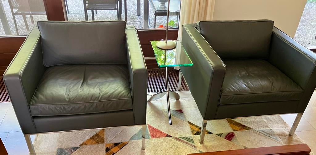 2 Artifort fauteuils type C905, Ophalen of Verzenden, 75 tot 100 cm, Leer, 75 tot 100 cm