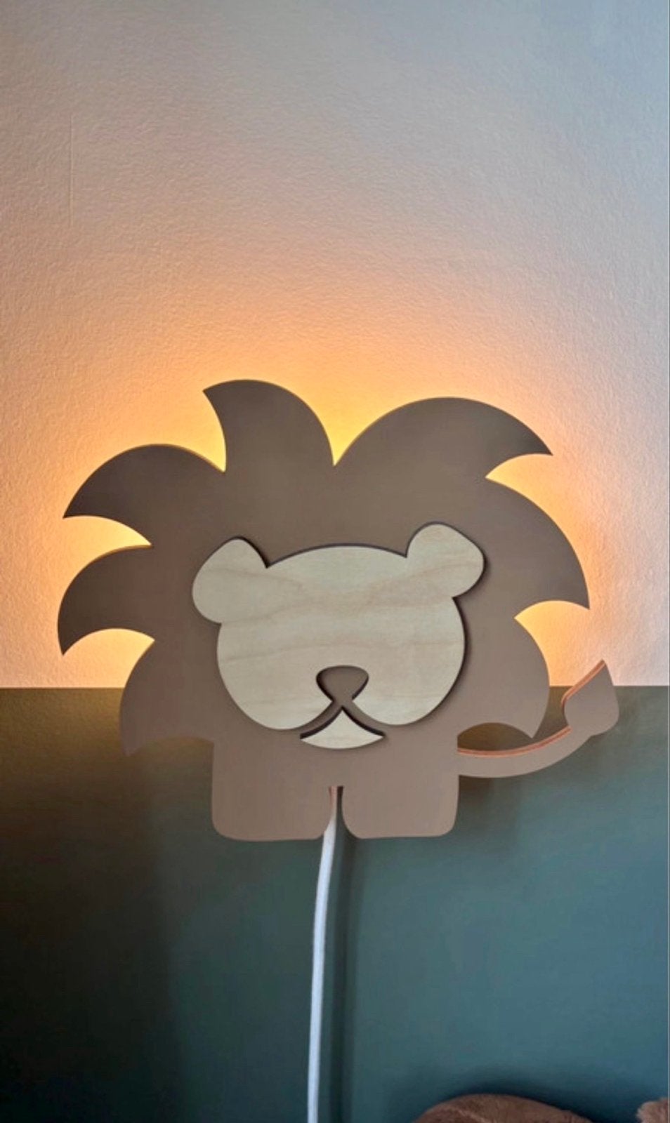Leuke leeuw wandlamp voor de kinderkamer, Kinderen en Baby's, Overige merken, Bruin, Ophalen of Verzenden, Zo goed als nieuw