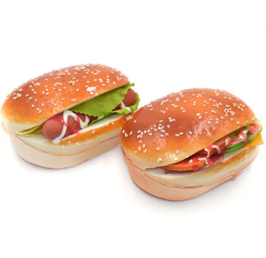 2 Kunst Broodjes Hotdog & Gezond / Worst Broodje Sier Nep, Verzenden, Nieuw