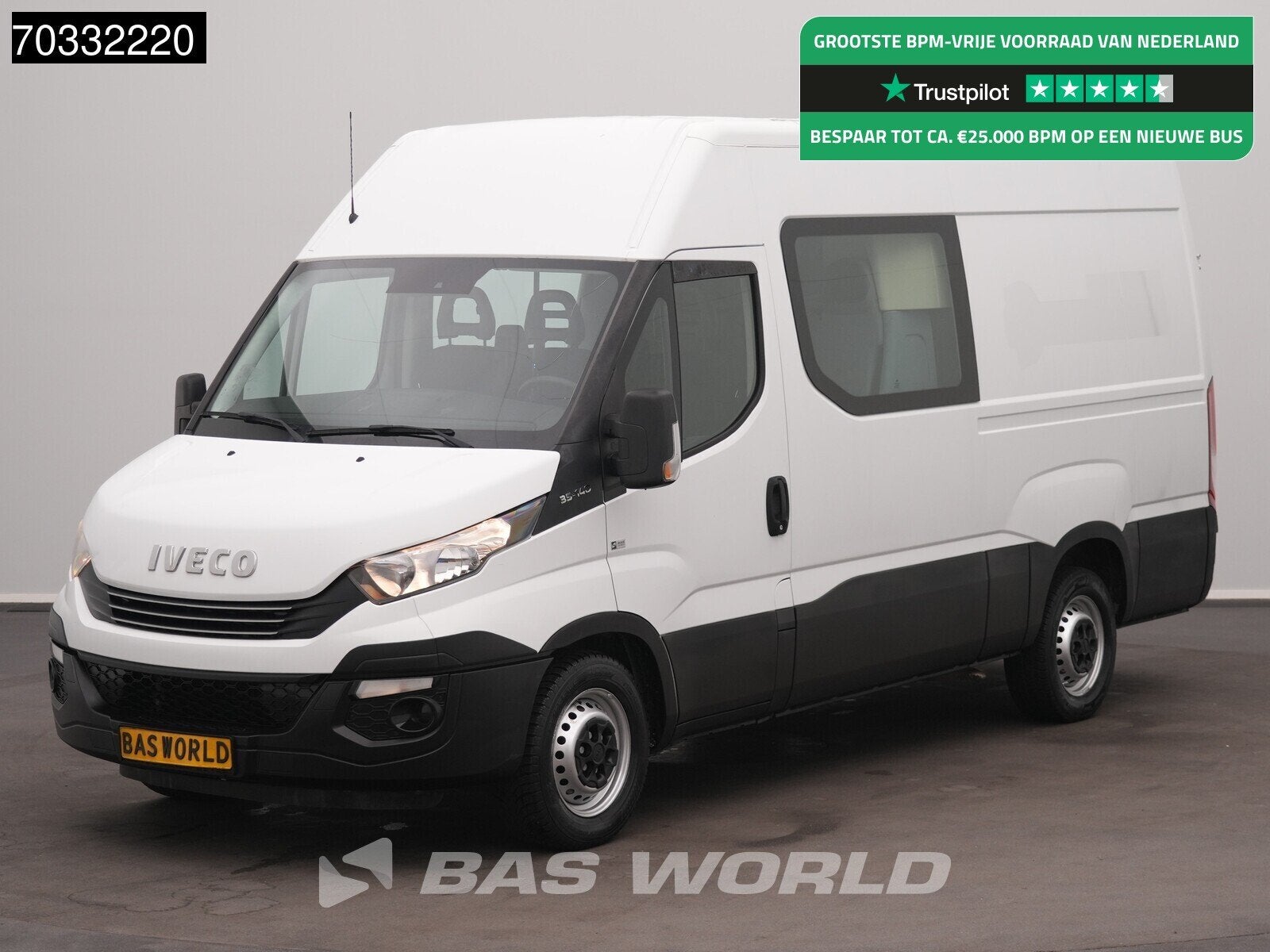 Iveco Daily 35S14 Automaat L2H2 Dubbel Cabine Trekhaak Airco, Auto's, Automaat, Gebruikt, Euro 6, Iveco