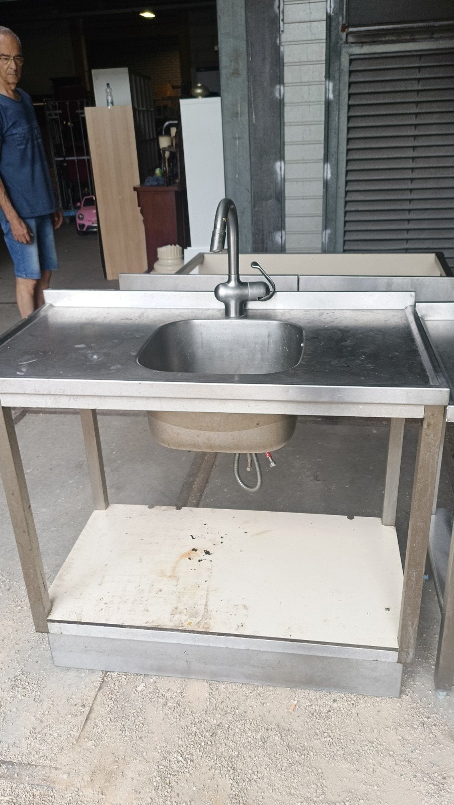 RVS Spoelbak met Kraan - Ideaal voor Horeca, Ophalen of Verzenden, Gebruikt