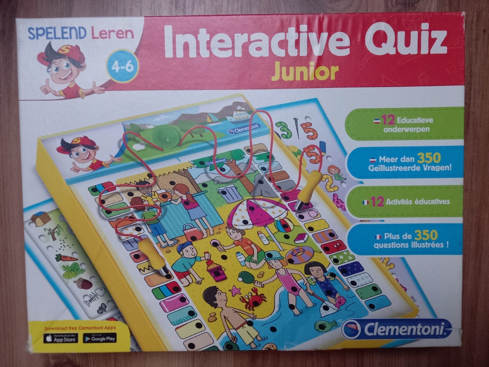 Clementoni Interactive Quiz Junior 4-6 jaar, Ophalen of Verzenden, Gebruikt, Puzzelen, Met licht