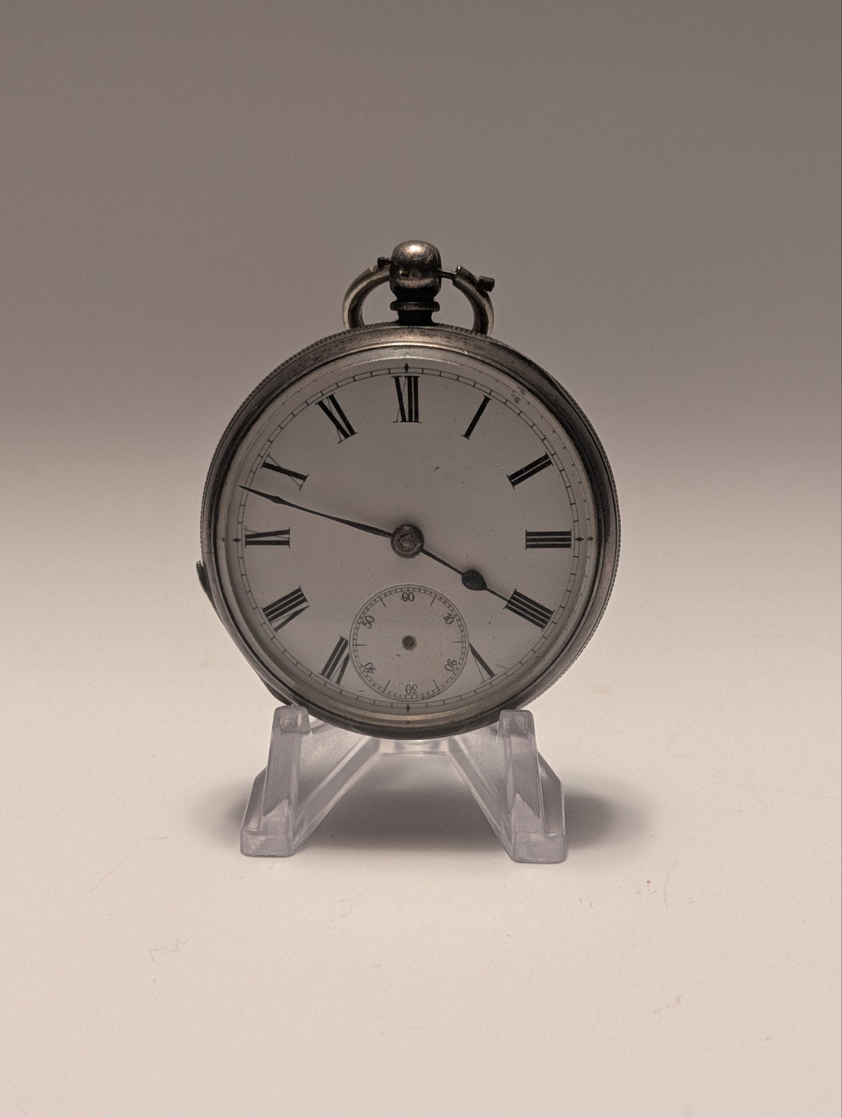 Antiek Zakhorloge – Brooklyn Watch Co. – Zilveren Kast, Overige merken, Zakhorloge, Ophalen of Verzenden, Met ketting