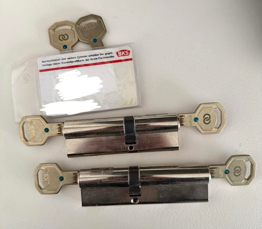 BKS veiligheidscilinders (2st, 6 sleutels), Verzenden, Nieuw, Overige materialen, Slot