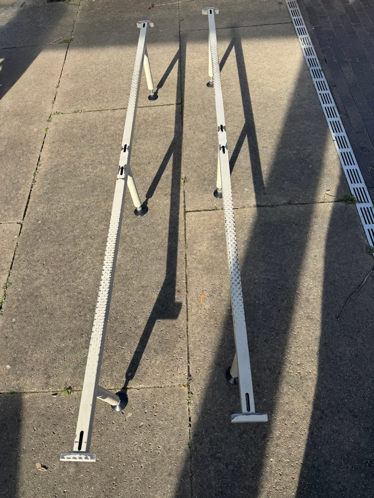 2 Bedsteunen voor onder een lattenbodem, vestelbaar, Ophalen, Zo goed als nieuw, Tweepersoons, 160 cm