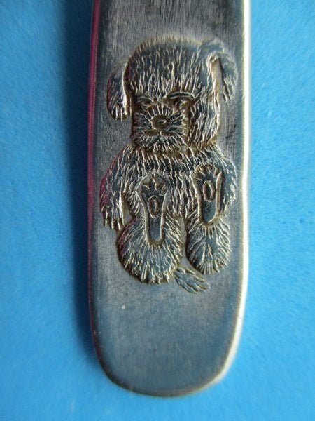 (KB5450) Kinderbestek BEER model 1 lepel, Ophalen of Verzenden, Gebruikt