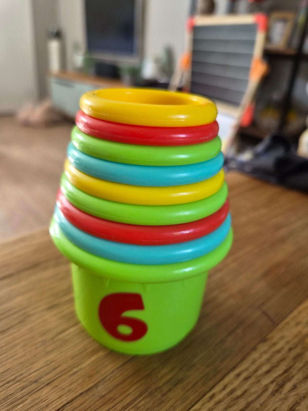 Stapelbekers met ringen en olifantje, Ophalen of Verzenden, Gebruikt, Overige typen