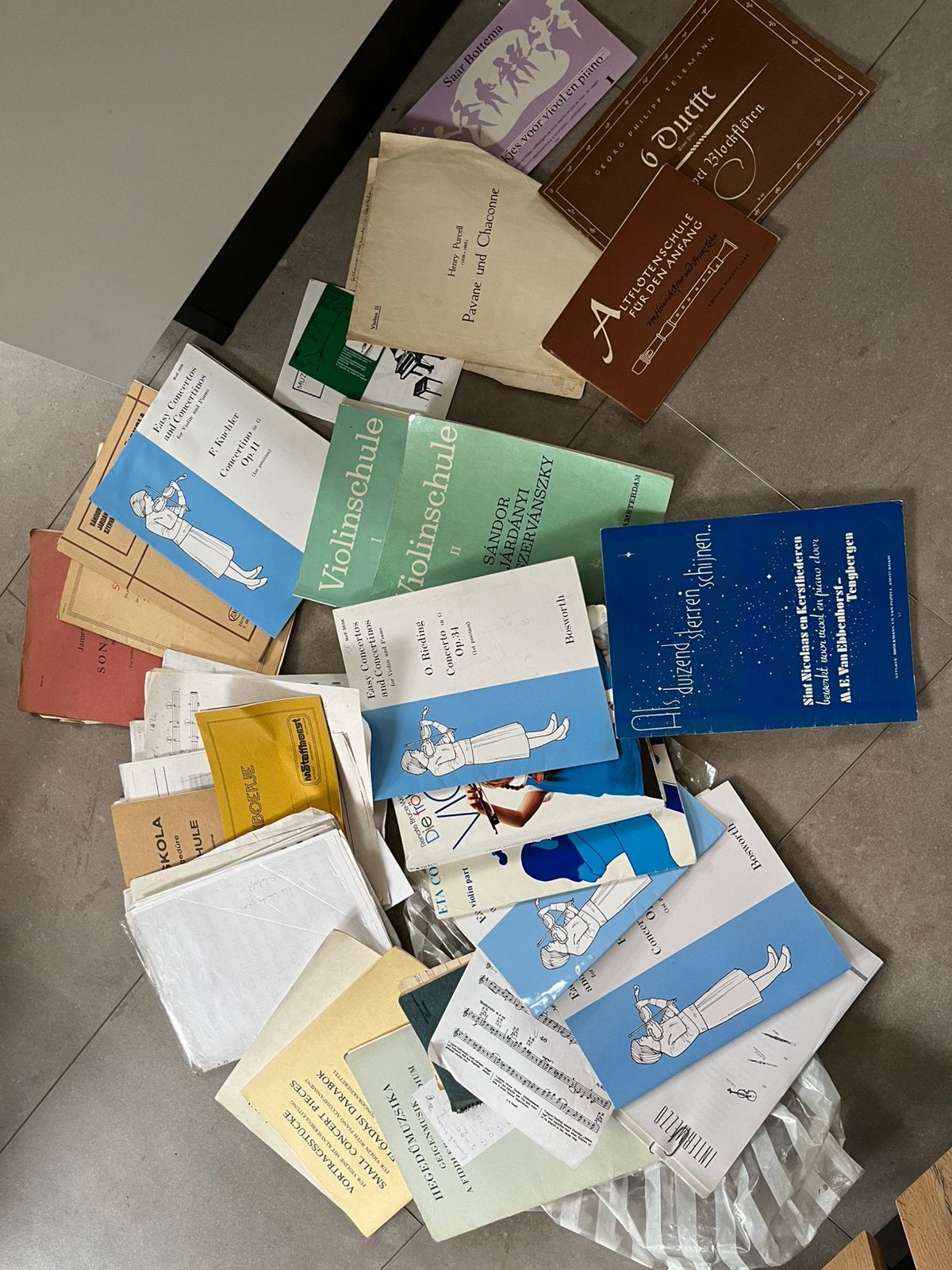 Bladmuziek voor viool en blokfluit, diverse niveaus, Muziek en Instrumenten, Bladmuziek, Viool of Altviool, Gebruikt, Klassiek