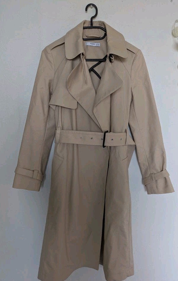 Mango trenchcoat beige XS, Kleding | Dames, Mango, Beige, Ophalen of Verzenden, Zo goed als nieuw
