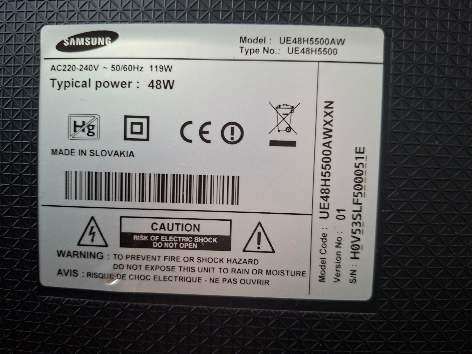 Samsung UE48H5500AW Smart Full HD LED TV 48 inch, Ophalen, 50 Hz, Samsung, 100 cm of meer