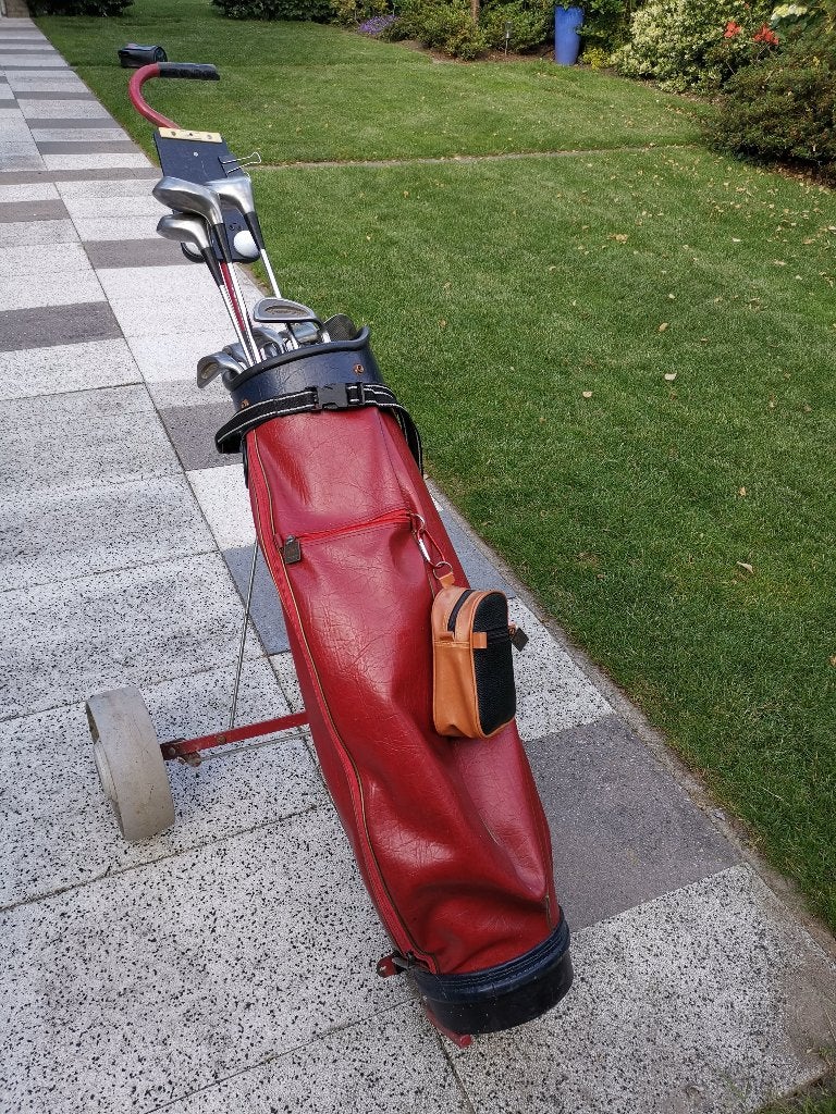 Complete set 11x Golfclubs met Golfkar, Sport en Fitness, Golf, Ophalen, Gebruikt, Club, Overige merken