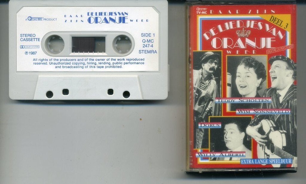 Daar zijn de liedjes van Oranje weer deel 3 28 nrs cassette, 1 bandje, Ophalen of Verzenden, Zo goed als nieuw, Origineel