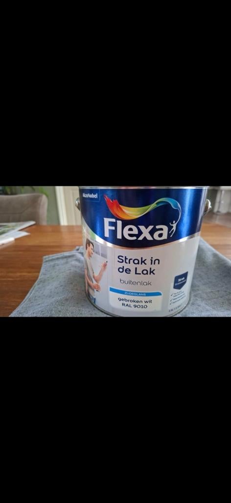 Flexa verf, ongeopend, Ophalen, Nieuw, Wit, Lak