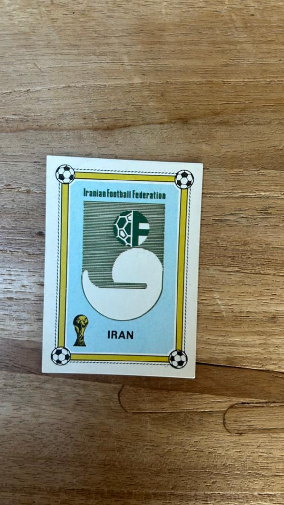 Panini Argentina 78 plaatje Embleem Iran WK 78, Verzenden, Zo goed als nieuw, Sticker