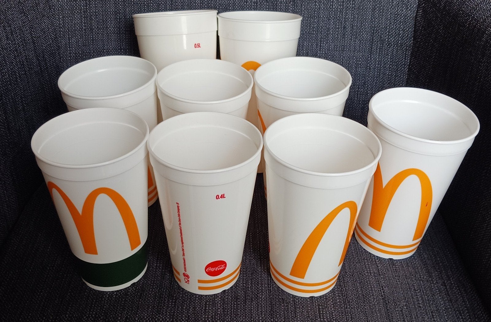 9 McDonald's Coca-Cola bekers, Ophalen, Gebruikt, Gebruiksvoorwerp