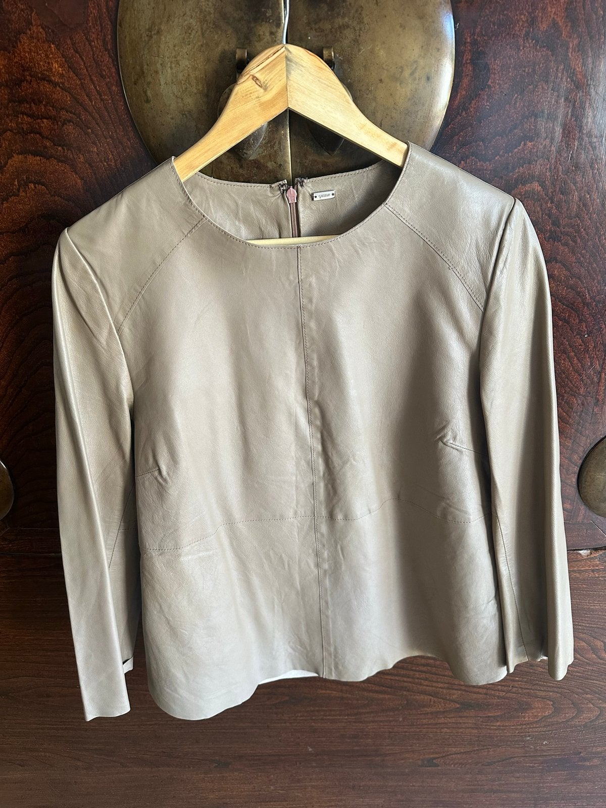 Gustav leren shirt maat 42 nieuw, Overige typen, Beige, Maat 42/44 (L), Nieuw