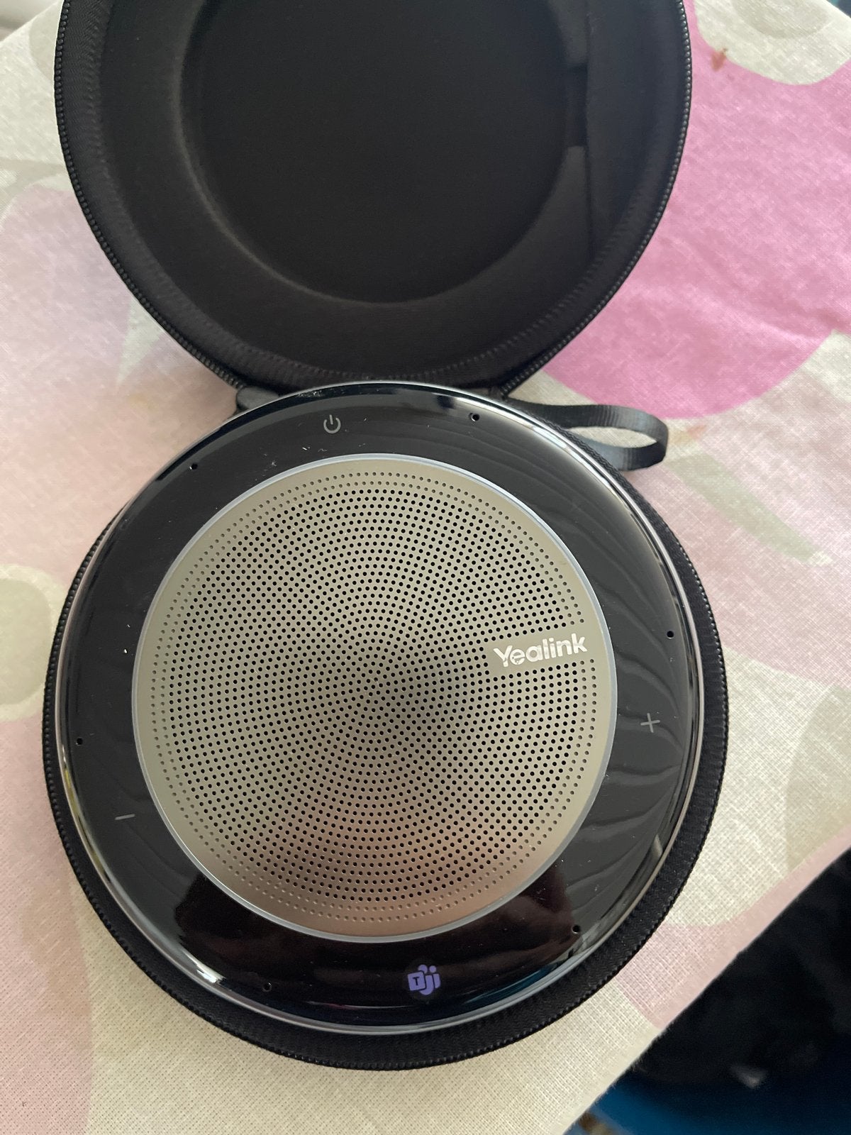 Yealink Speakerphone MS Teams met reisetui, Audio, Tv en Foto, Luidsprekers, Zo goed als nieuw, Draagbare speaker, Bluetooth, Minder dan 60 watt