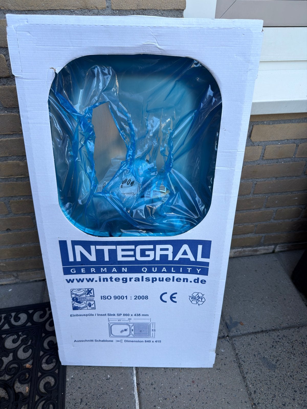 Nieuwe Integral inbouw spoelbak RVS 860x435 mm, Huis en Inrichting, Keuken | Keukenbenodigdheden, Overige typen, Ophalen of Verzenden