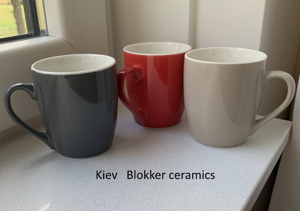 mokken, mokjes, Kiev Blokker ceramics, koffiemok, beker zgan, Keramiek, Ophalen of Verzenden, Zo goed als nieuw, Modern