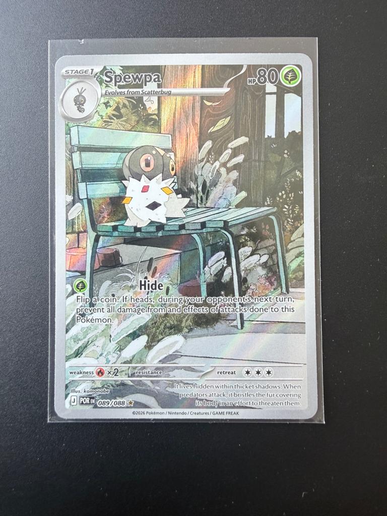 Spewpa 089/088 Pokemon Kaart, Ophalen of Verzenden, Zo goed als nieuw, Losse kaart, Foil