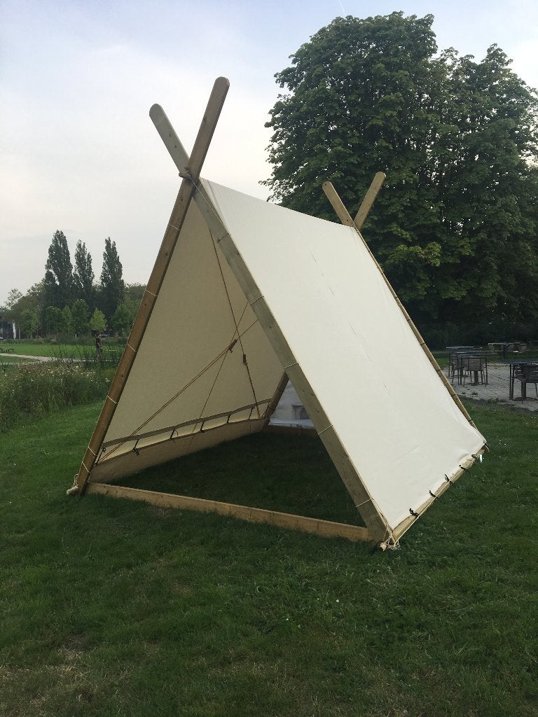 Huur Vikingtent Hagrid – authentieke middeleeuwse tent, Verzenden, Zo goed als nieuw, Historisch
