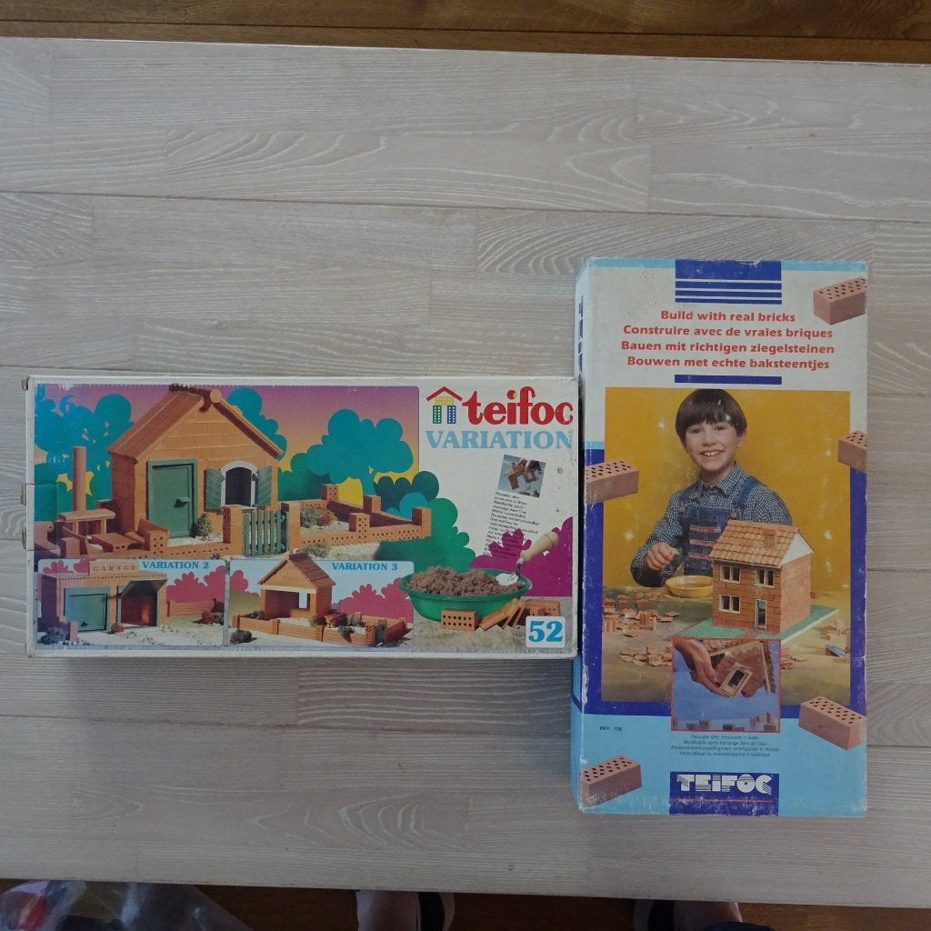 2 bouw dozen van Teifloc., Gebruikt, Oranje, Gebouwen, Ophalen of Verzenden