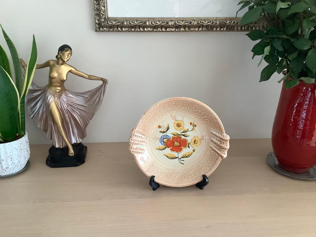 Art Nouveau kunst aardewerk bord Georg Schmider  20/30jaren, Ophalen, Zo goed als nieuw, Overige materialen