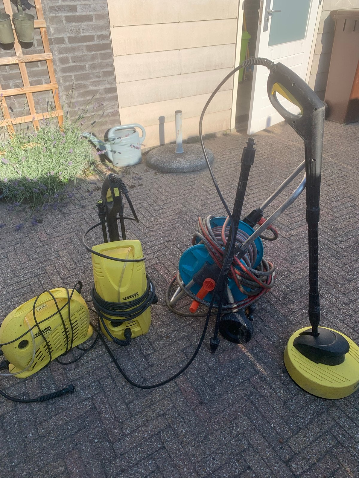 Kärcher hogedrukreiniger set met accessoires, Ophalen, Gebruikt, Elektrisch
