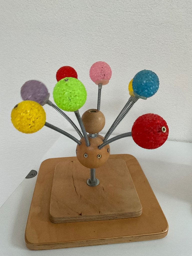 Houten balletjes draaimolen, Kinderen en Baby's, Ophalen, Zo goed als nieuw, Babygym, Met geluid