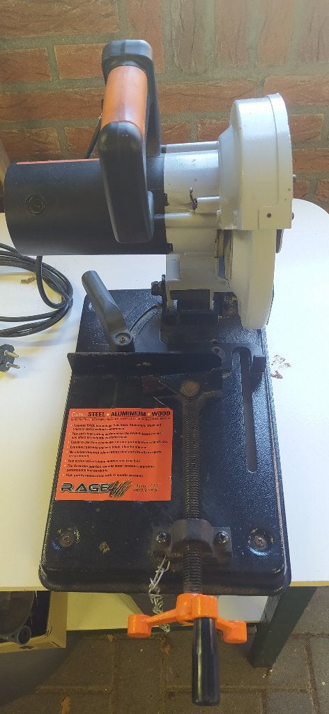 EVOLUTION POWER TOOLS - AFKORTZAAG RAGE 4, Ophalen of Verzenden, Zo goed als nieuw, Afkortzaag, 30 tot 70 mm
