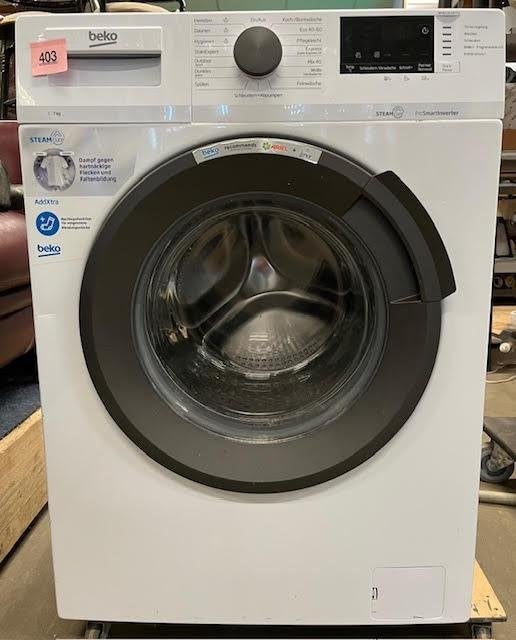 Beko Voorlader Wasmachine – Energiezuinig met Stoomfunctie, Ophalen, Gebruikt, 1200 tot 1600 toeren, 85 tot 90 cm