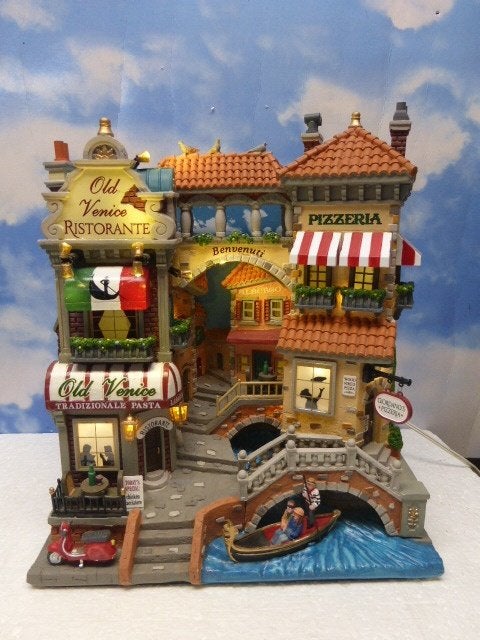 lemax facade Venice Kanal Shops kersrdorp kersthuisjes kerst, Ophalen of Verzenden, Zo goed als nieuw