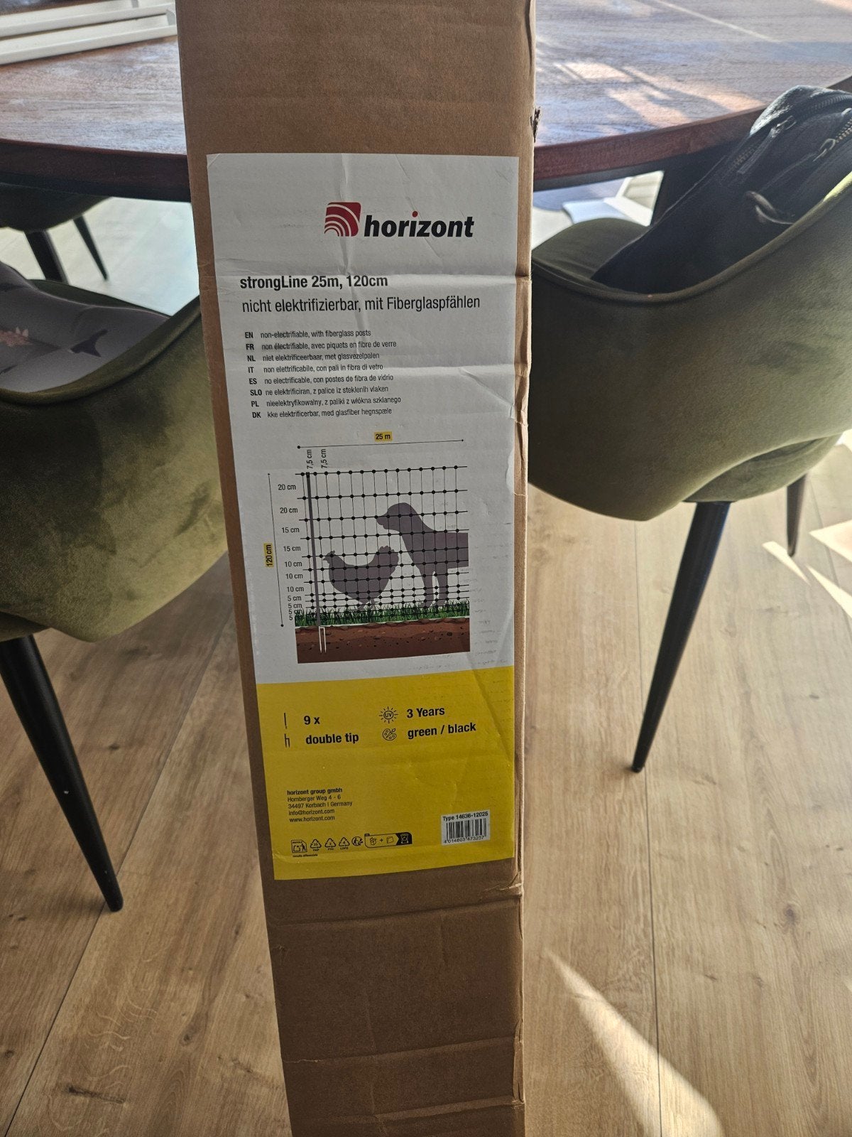 Hondennet / hondenafrastering horizont StrongLine 25m x 120c, Dieren en Toebehoren