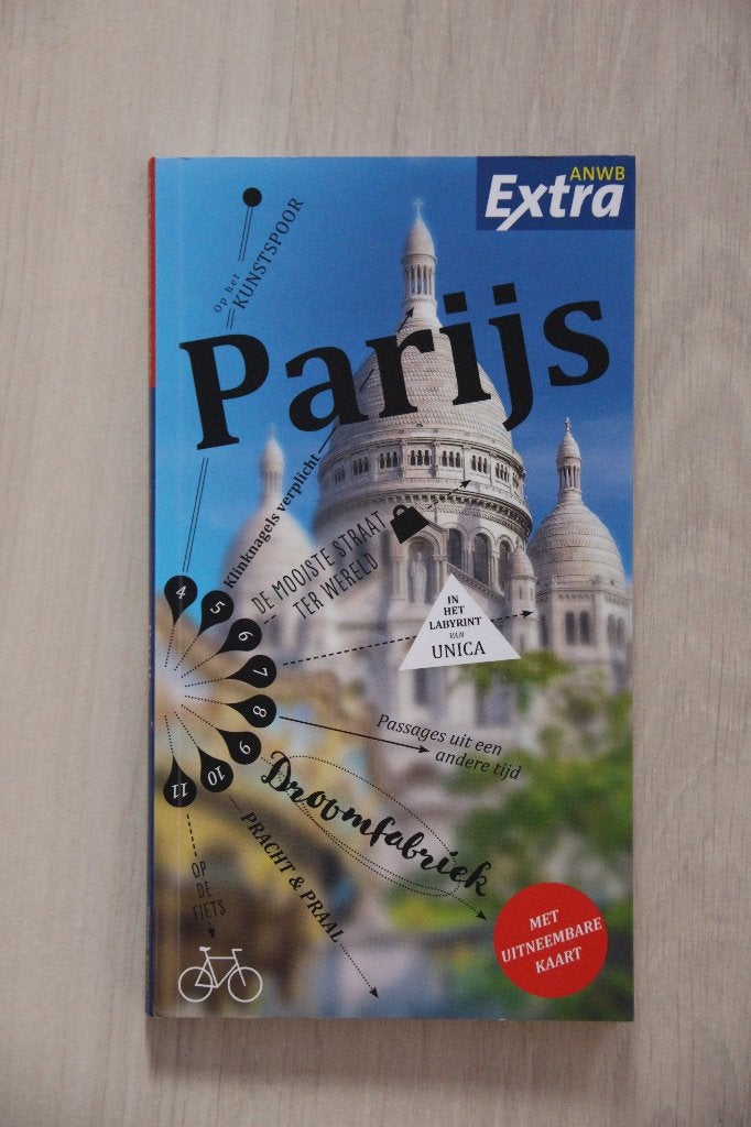 PARIJS - Frankrijk - Anwb Extra + grote losse kaart   *2023*, Europa, Ophalen of Verzenden, Reisgids of -boek, ANWB