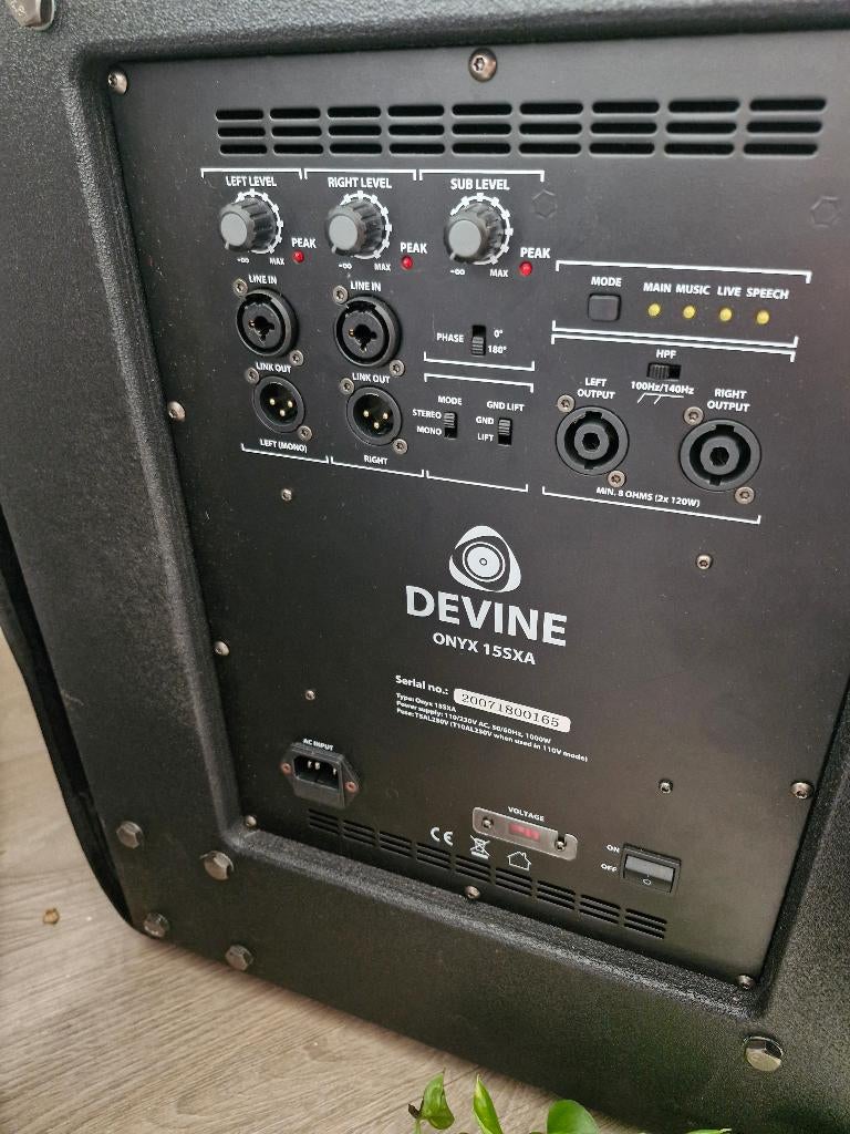 Devine Onyx 15 SXA 2.1 soundsystem, Ophalen, Zo goed als nieuw, Audio
