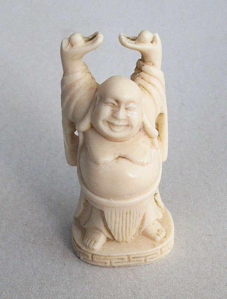 Vintage Japans netsuke Lachende Boeddha., Ophalen of Verzenden