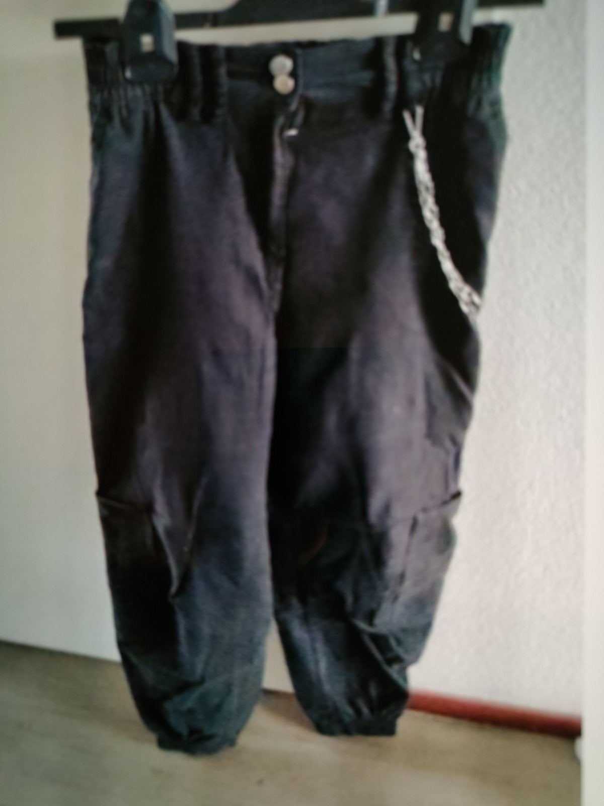 zwarte broek Bershka, Zwart, Zo goed als nieuw, Maat 36 (S), Lang