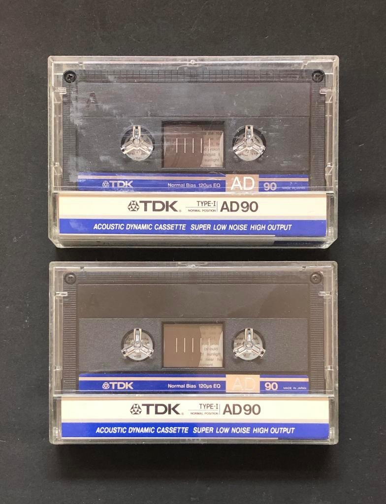 TDK AD 90 cassettes jaren 80, Cd's en Dvd's, Cassettebandjes, Ophalen of Verzenden, Overige genres, 2 t/m 25 bandjes