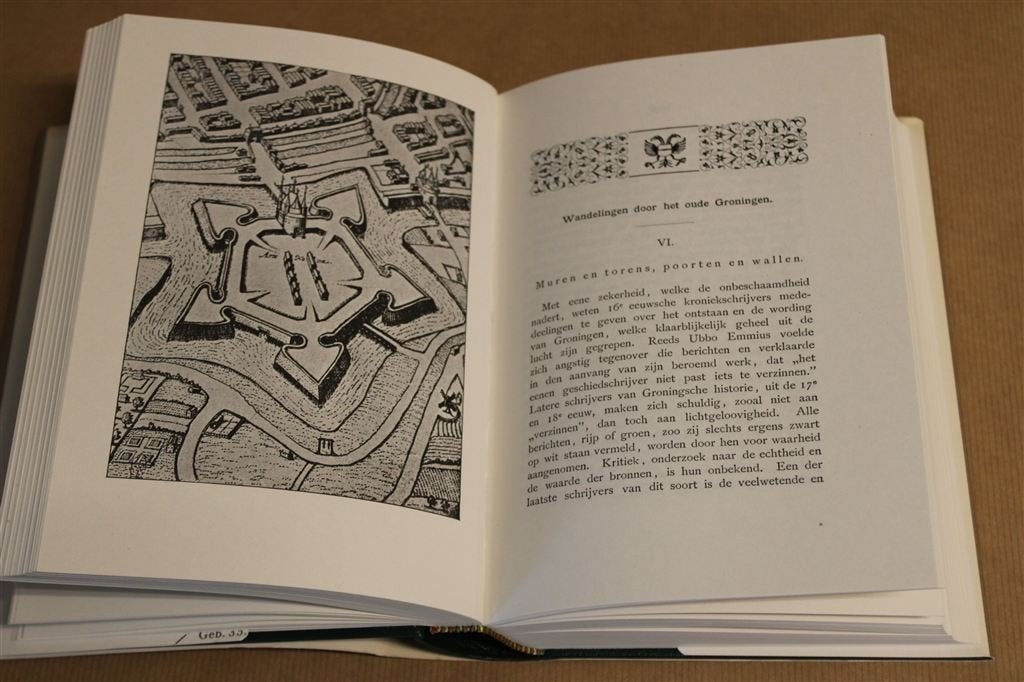 Wandelingen door het oude Groningen. Feith. Facsimile., Ophalen of Verzenden, Gelezen
