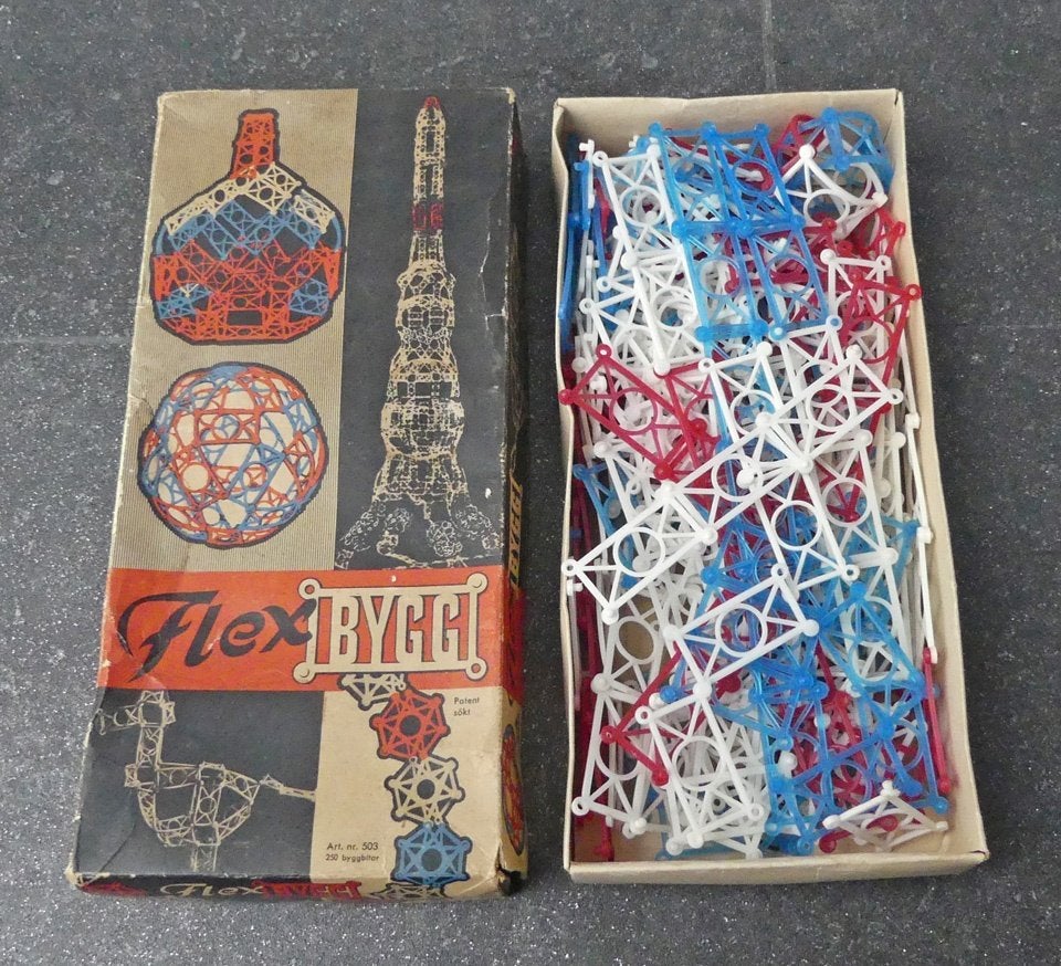 Flex Bygg vintage constructiespeelgoed Zweden bouwspeelgoed, Kinderen en Baby's, Ophalen of Verzenden, Gebruikt, Knutselen