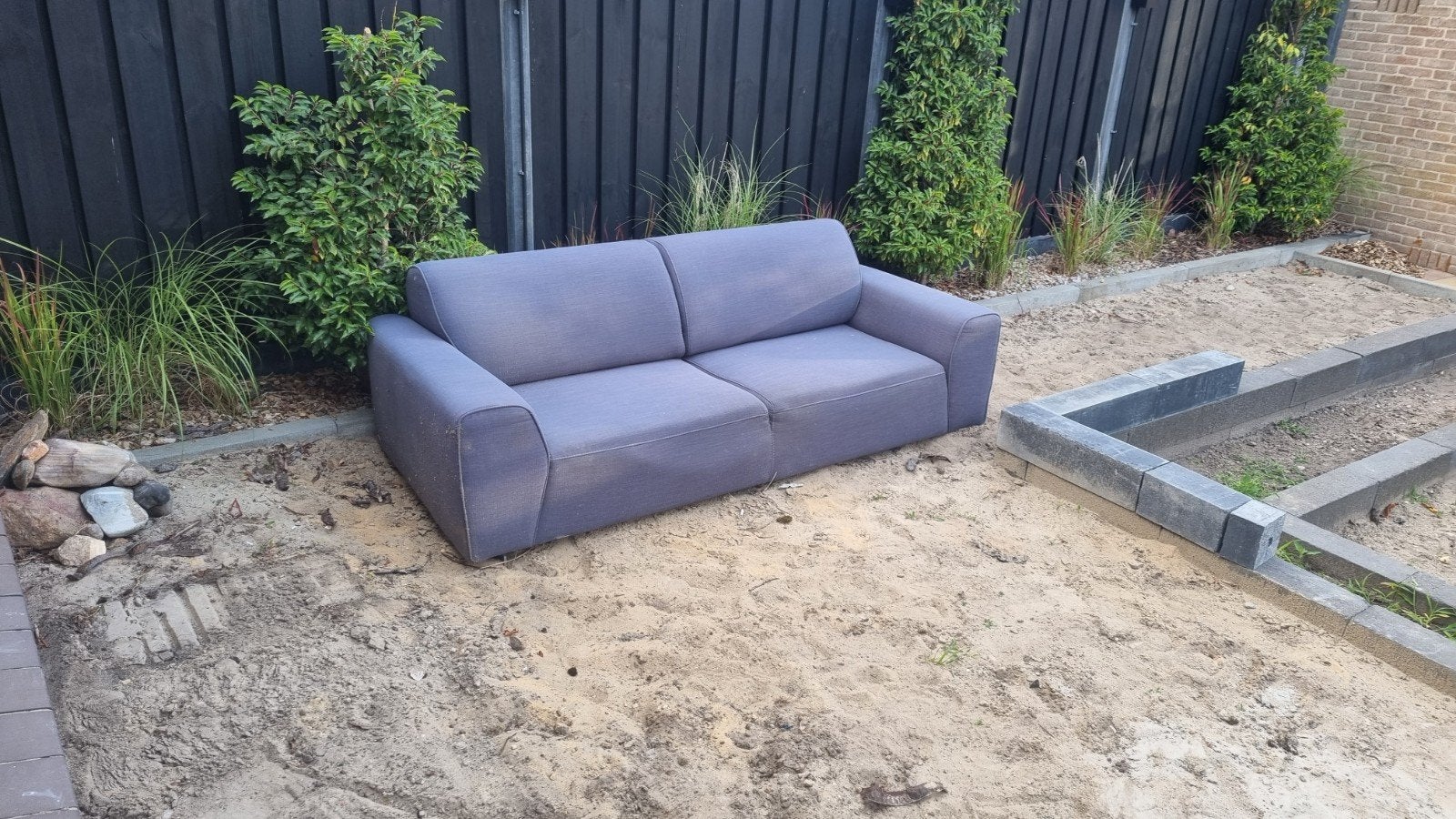 Gratis Comfortabele tweezitsbank - Grijs, Ophalen, Gebruikt, 150 tot 200 cm, Tweepersoons
