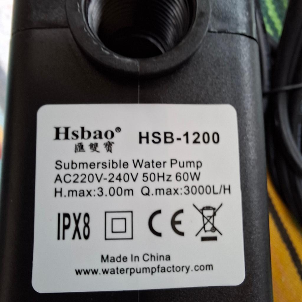 Vijverpomp Max 3000 L/H Max., Ophalen of Verzenden, Nieuw, Vijverpomp