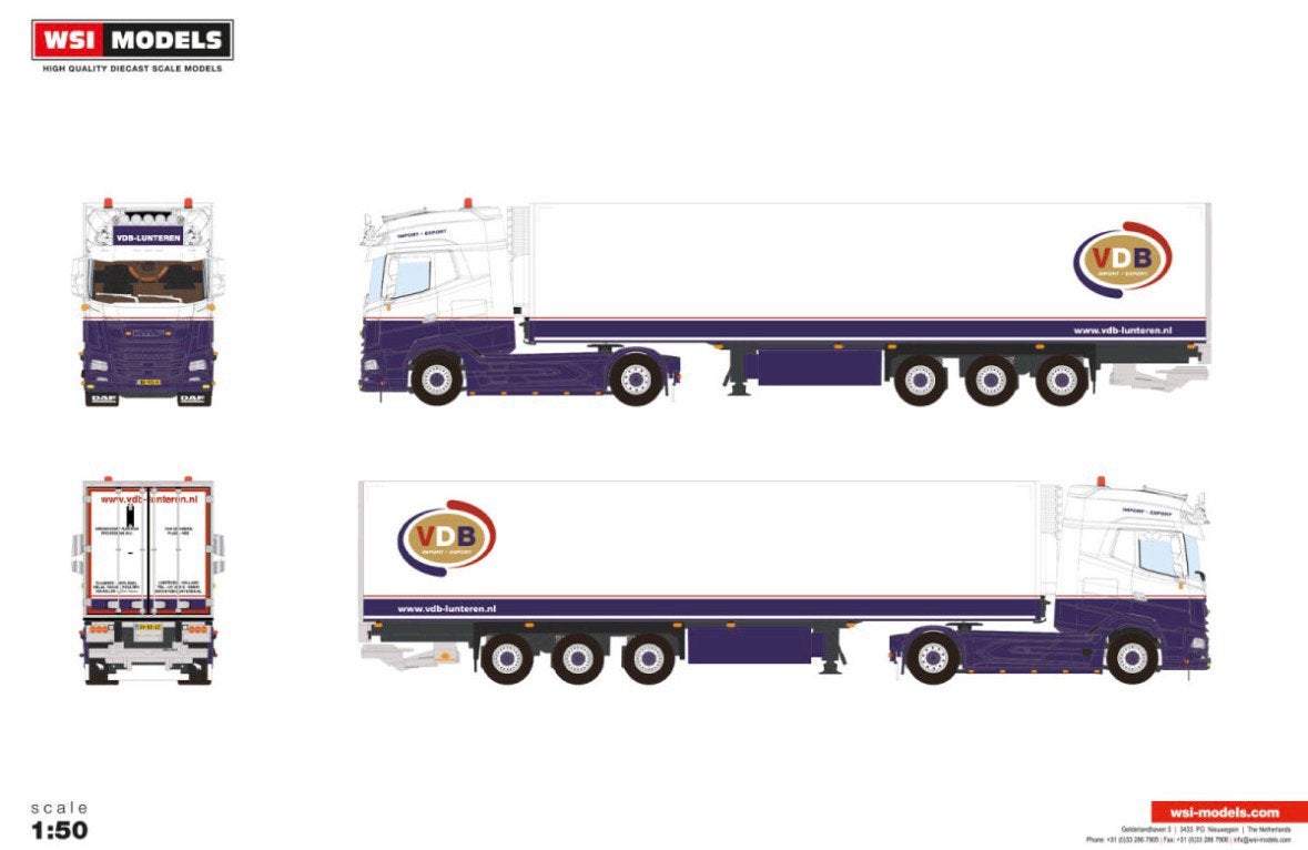 TE RESERVEREN; VDB Lunteren; DAF XG+ met HUIFTRAILER