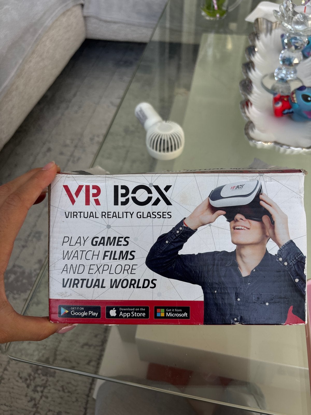 VR Box Virtual Reality Bril, Ophalen of Verzenden, Zo goed als nieuw, VR-bril, Telefoon