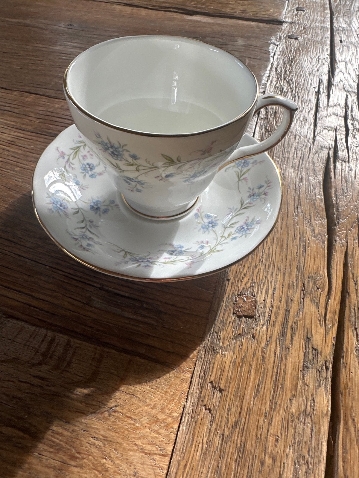 Duchess Bone China kop en schotel - Vergeet-mij-nietjes, Ophalen of Verzenden