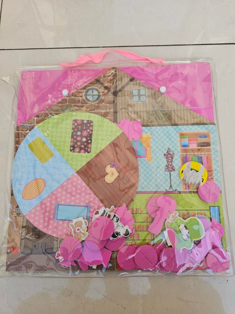 Draagbare poppenhuis speelset perfect voor creatieve kind, Kinderen en Baby's, Speelgoed | Overig, Nieuw, Jongen of Meisje, Ophalen of Verzenden