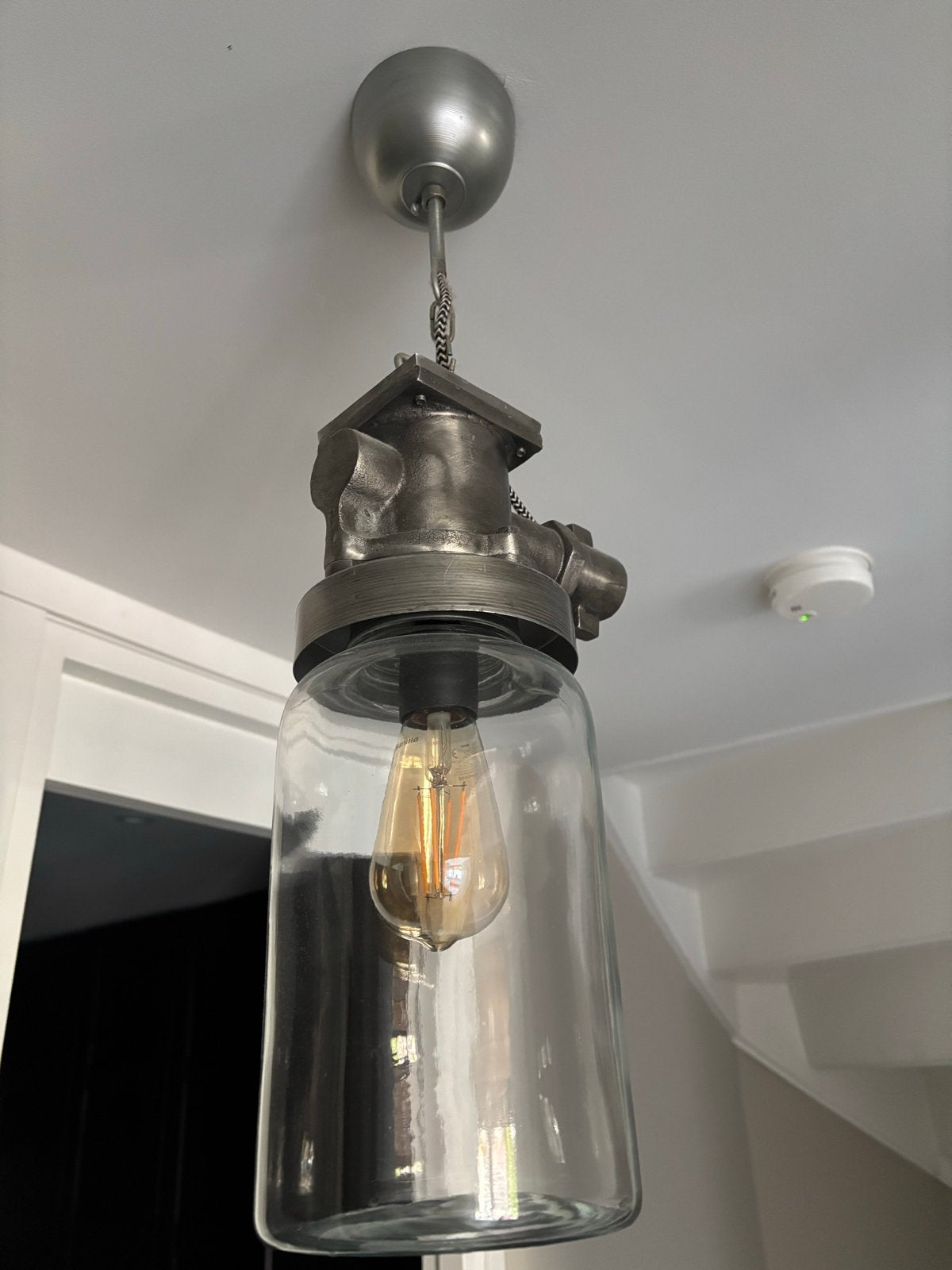 Industriële hanglamp van Karwei, Ophalen, E27 (groot), Zo goed als nieuw, Metaal