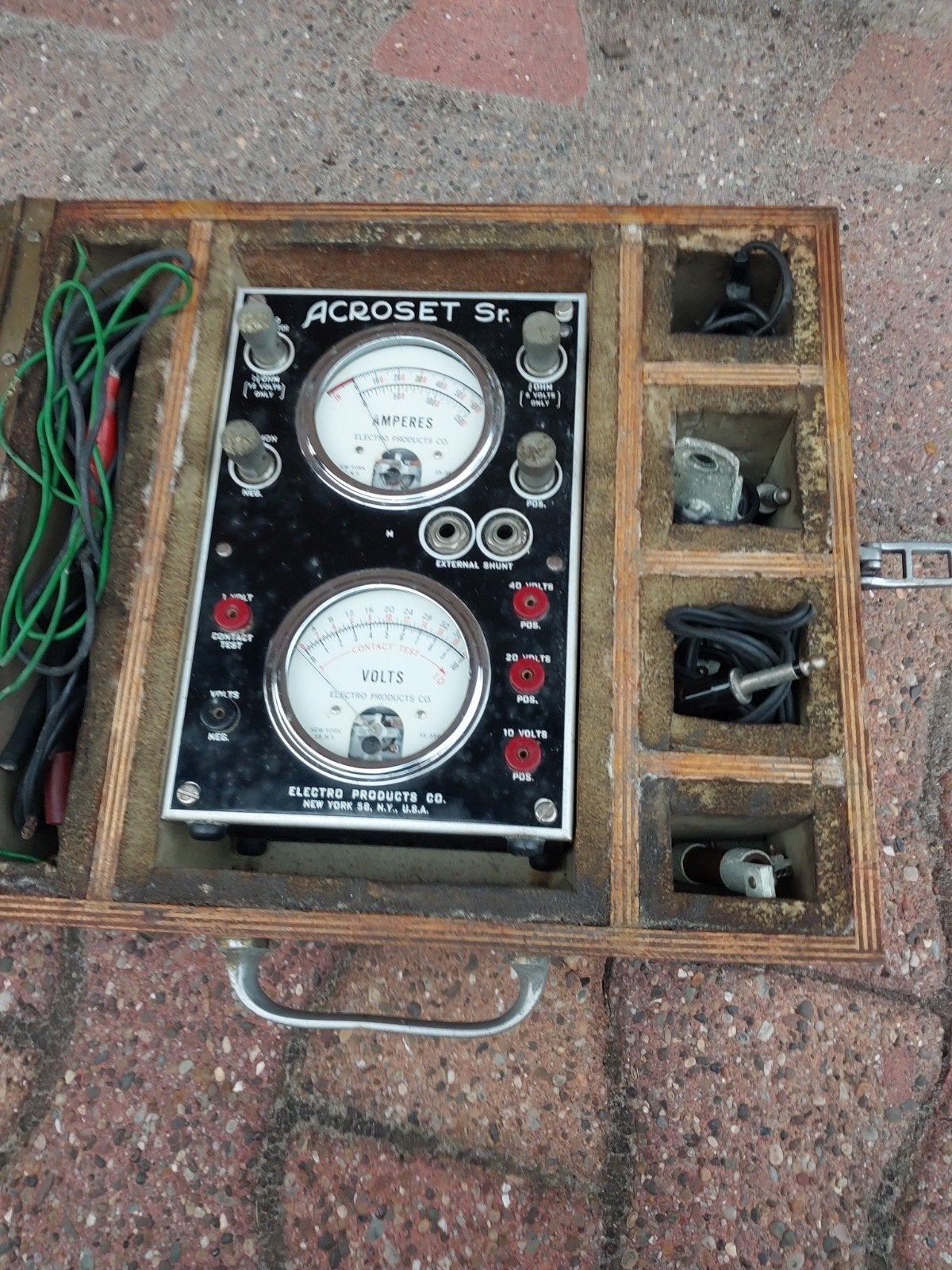 Vintage ACROSET Sr. Electro Products. Voltmeter/Ampèremete, Ophalen