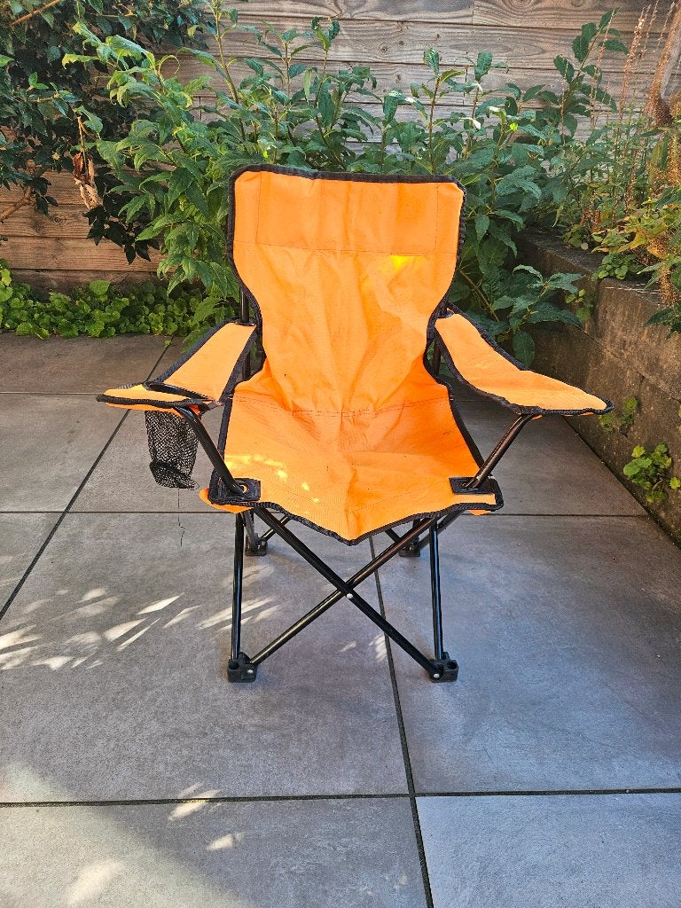 camping stoel oranje, Ophalen of Verzenden, Gebruikt, Campingstoel