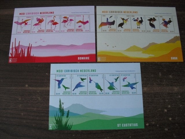 Caribisch Nederland 45/47 Vogels 2014 (3764), Verzenden, Postfris